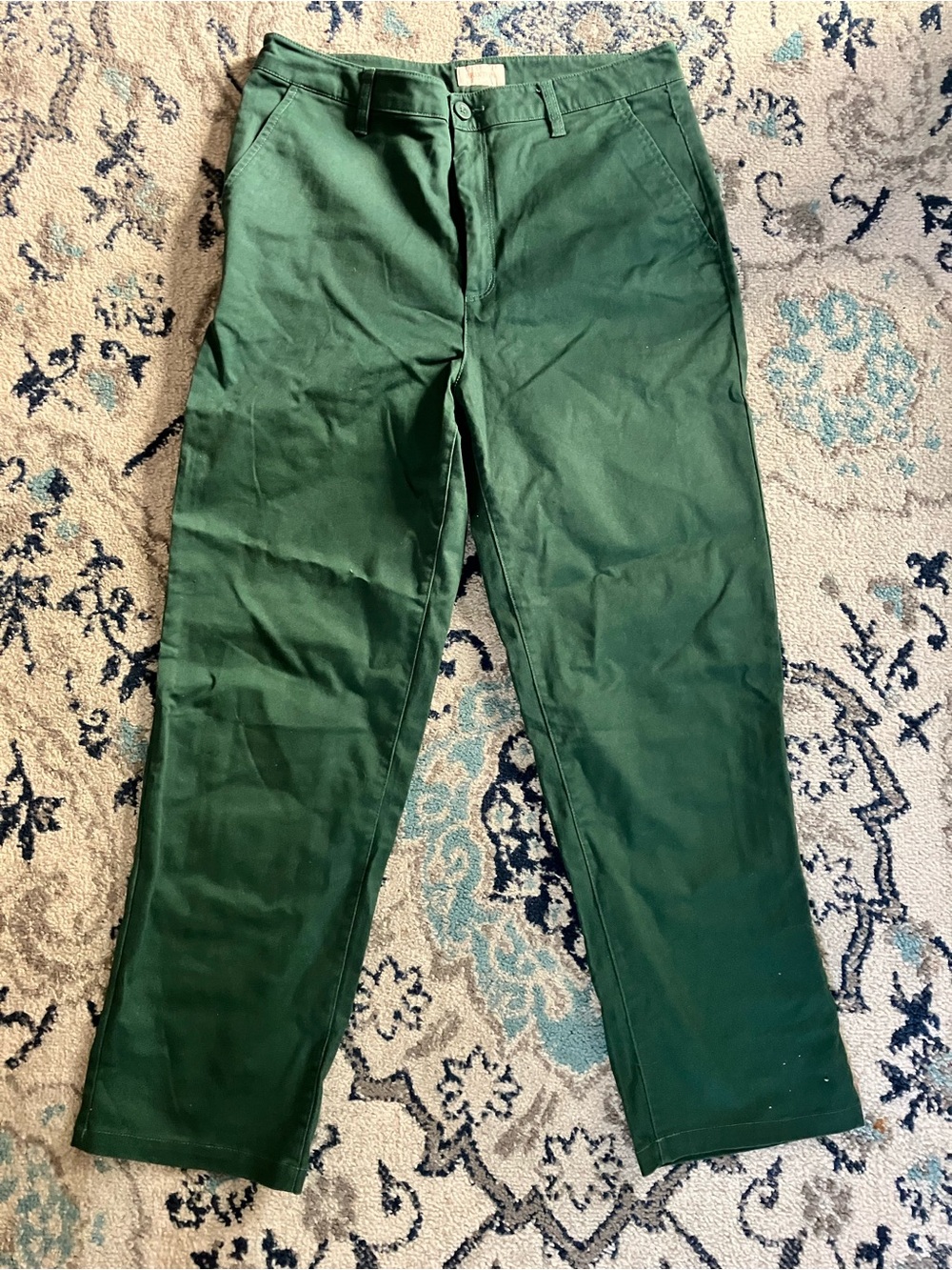 Brixton Forest Green Straight-Leg Chinos